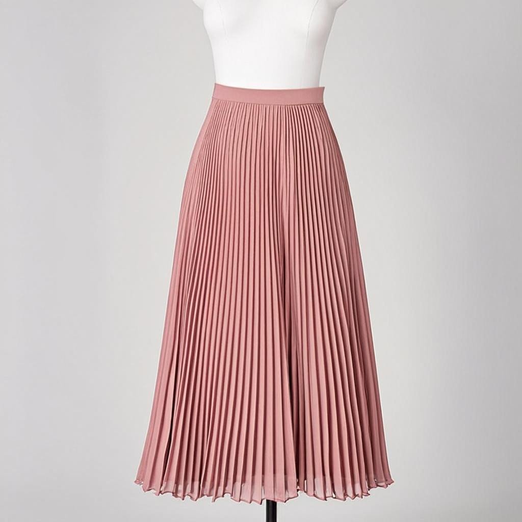 Pleated Midi Skirt
